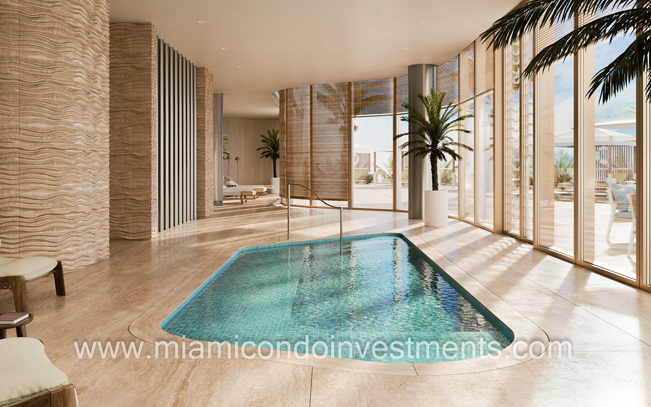 indoor spa at the Four Seasons Residences Coconut Grove