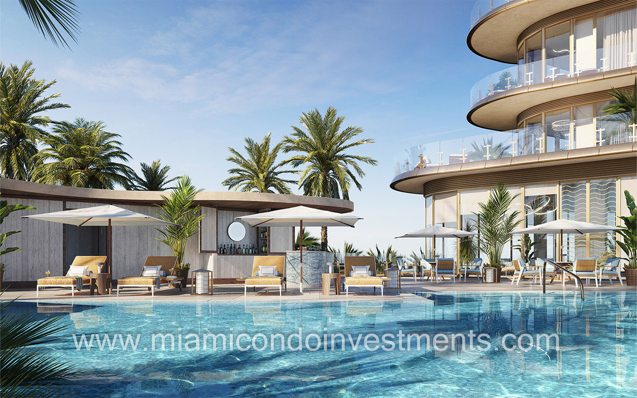 pool deck at the Four Seasons Residences Coconut Grove