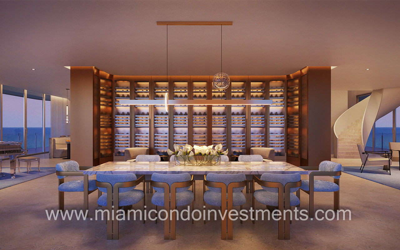Ritz-Carlton Residences South Beach dining and wine cellar